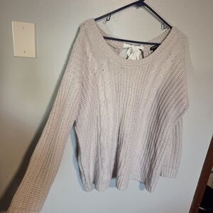 Cozy Cream Cable Knit Sweater